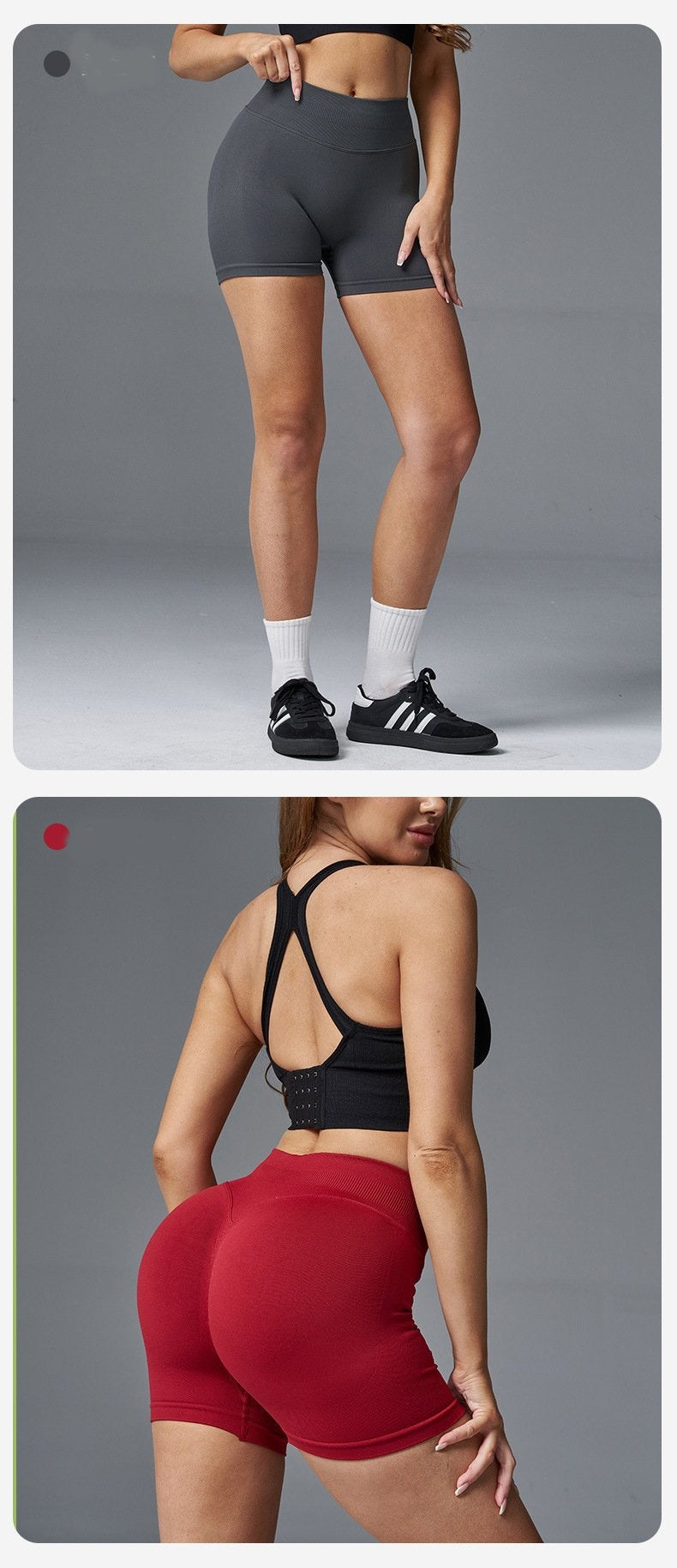 Colorful Splice Hip Lifting Yoga Shorts