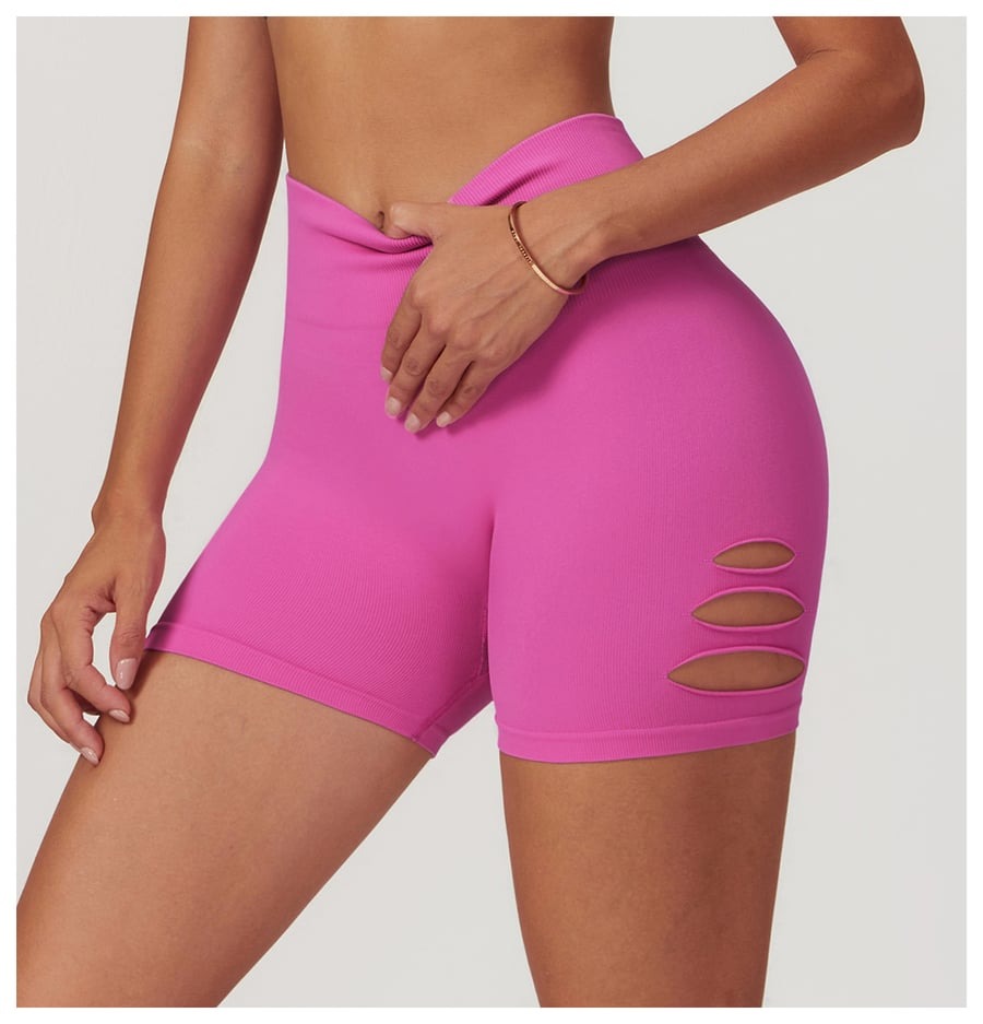 BREEHER Ripped Shape High Waist Hip Lifting Shorts