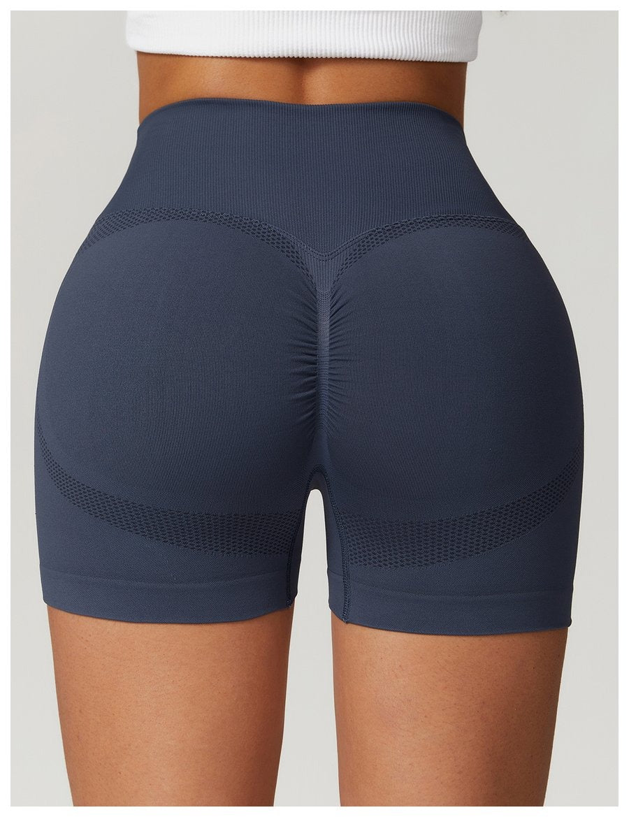 BREEHER Crossed Waist Shape High Waisted Hip Lifting Shorts
