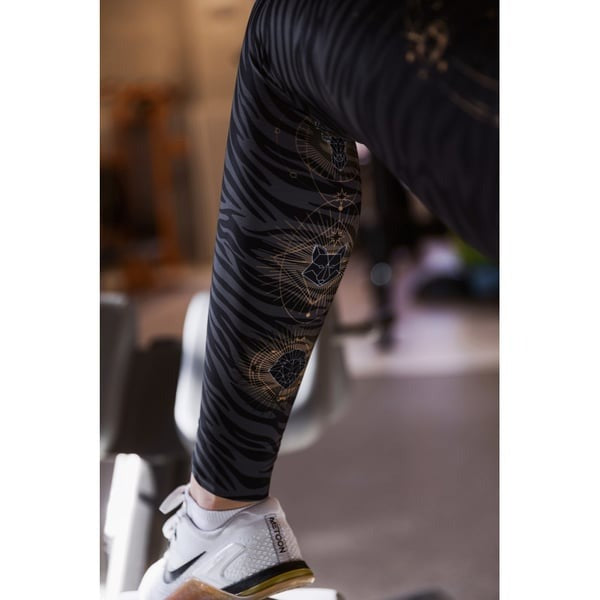 BREEHER Print Leggings Two Piece Set Sports Suits