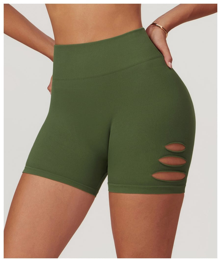 BREEHER Ripped Shape High Waist Hip Lifting Shorts