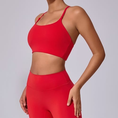BREEHER Cross Straps Quick Drying Sports Bras