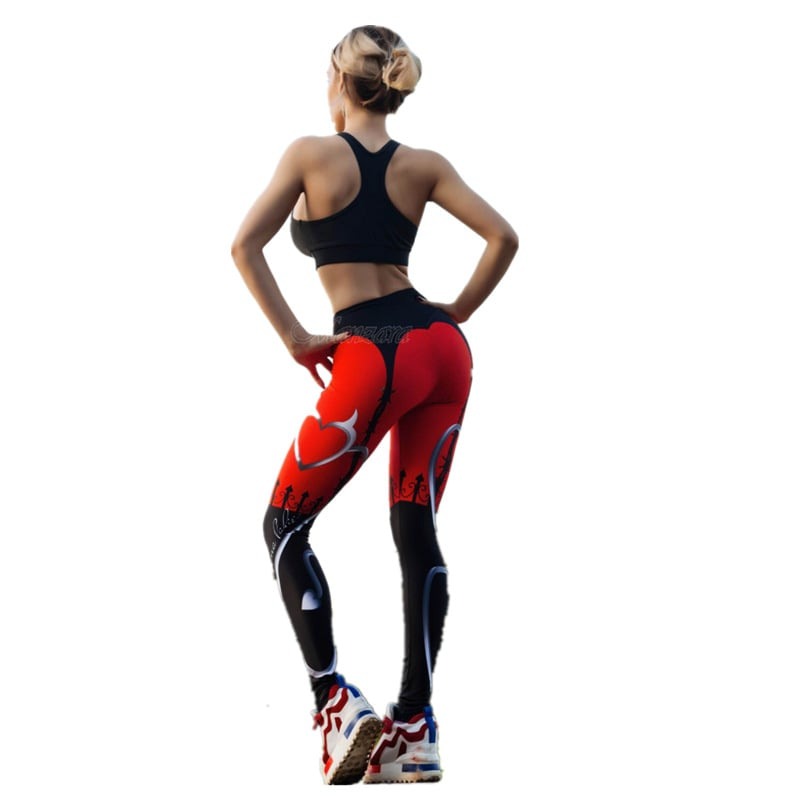 BREEHER High Elastic Print Hip Lift Leggings