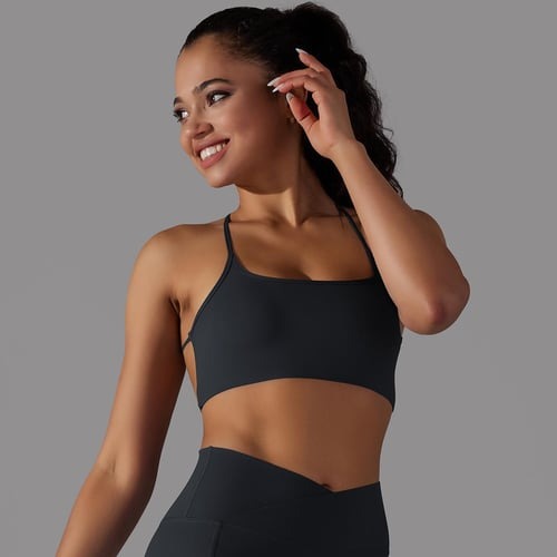 BREEHER Sexy Backless Strappy Sports Bras
