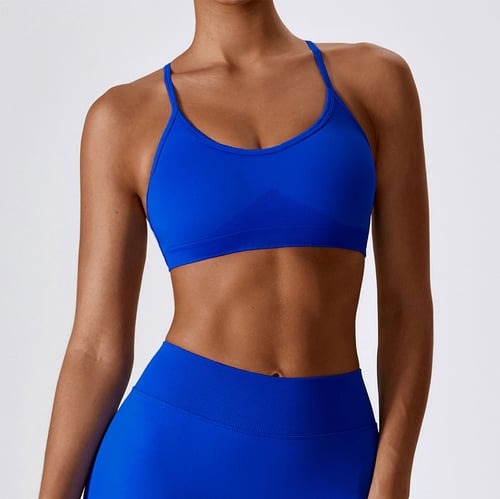 BREEHER Cross Straps Seamless Quick Drying Sports Bras