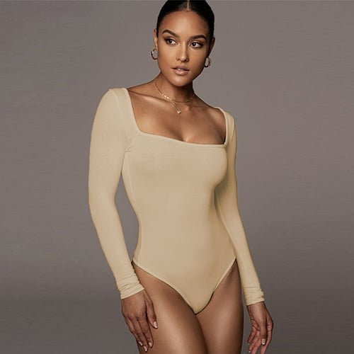 BREEHER Fleece Lined Long Sleeves Elasticity Bodysuits