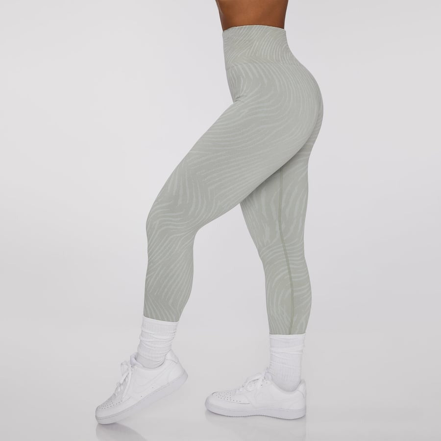 BREEHER Yarn Dyed Zebra Stripes Butt Lifting Leggings