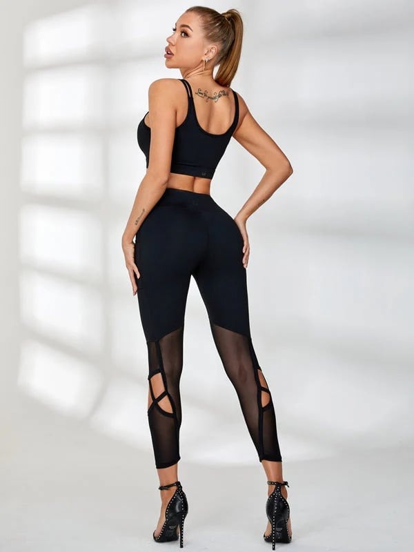 Female Sexy Cutout Fitness Leggings