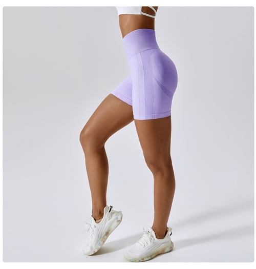 BREEHER Women High Waist Hip Lift Quick Dry Shorts