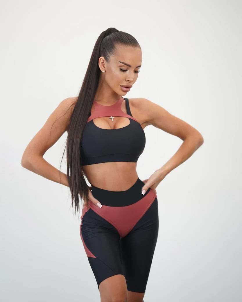 Extra Sexy Push-Up Juicy Burgundy Hip Lift Yoga Shorts