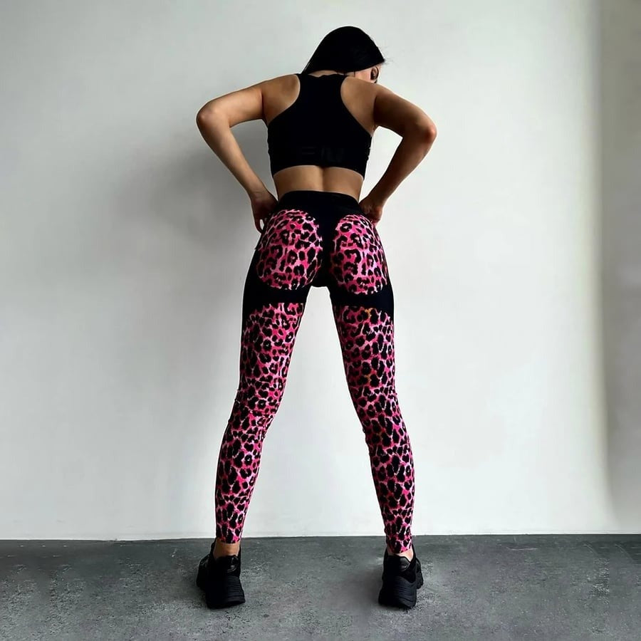 BREEHER Female Leopard Pattern Hip Lift
