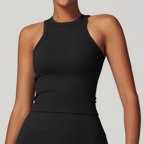 BREEHER Tank Top Ribbed Seamless Sports Bras