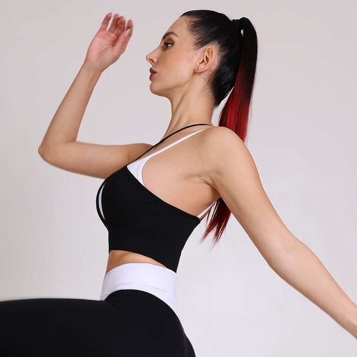 Fake Two Piece Sports Bras