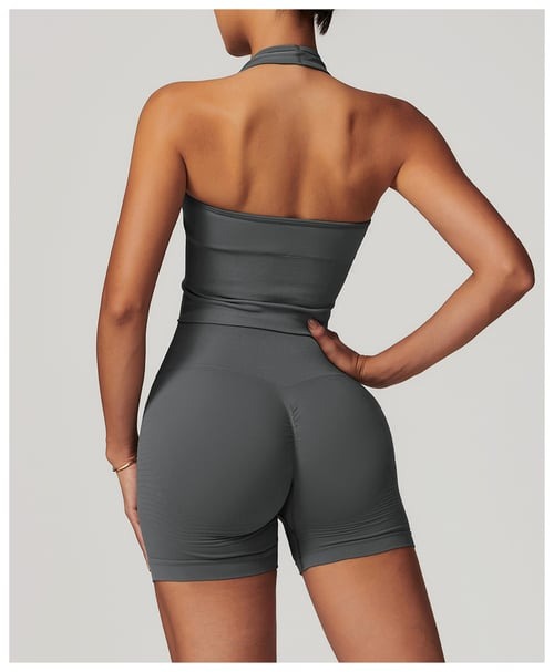 BREEHER Halter Neck Backless Quick Drying Sports Bras