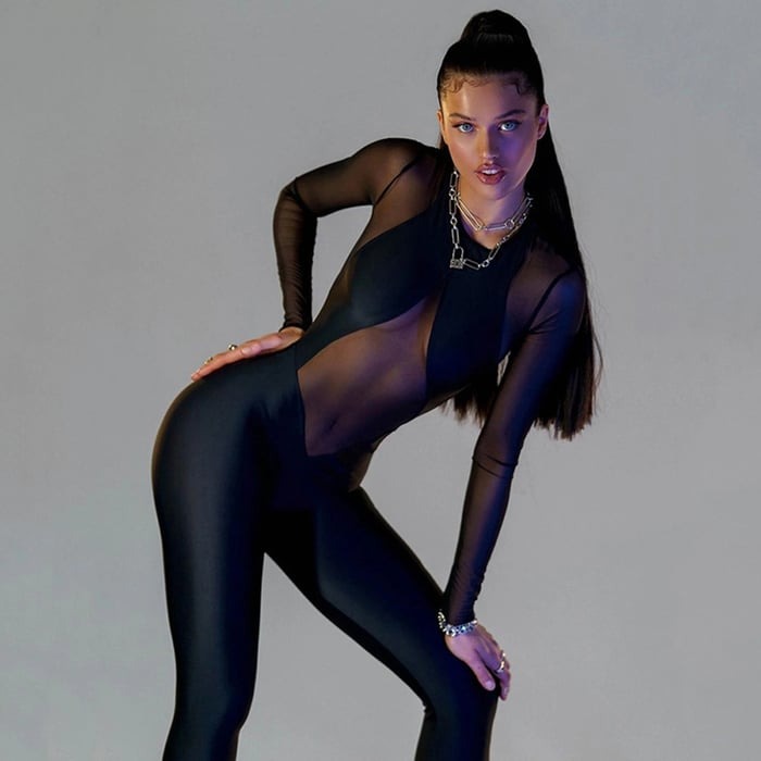 Female Sexy Mesh Jumpsuit