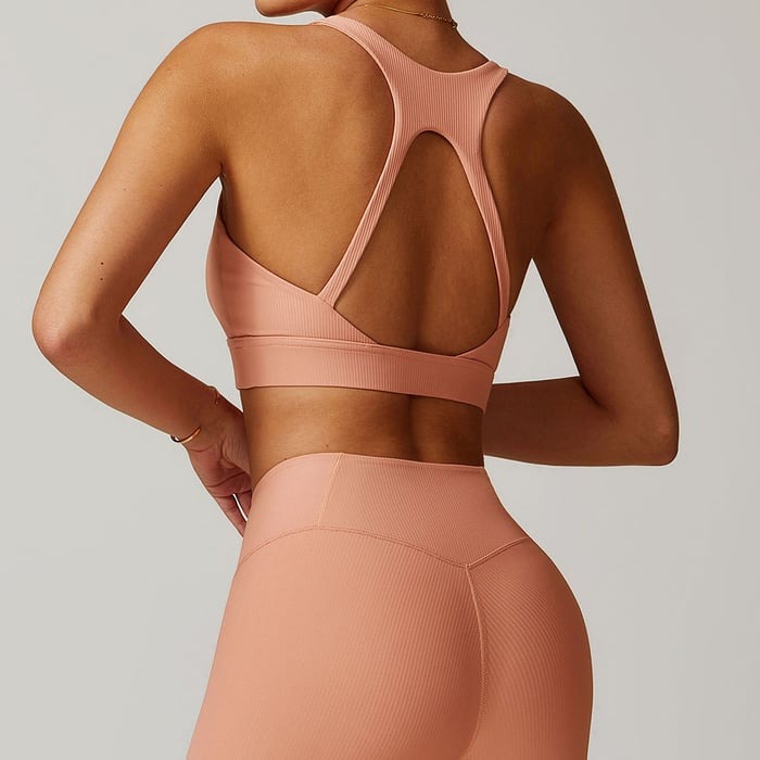 BREEHER U Neck Cross Straps Quick Drying Sports Bras