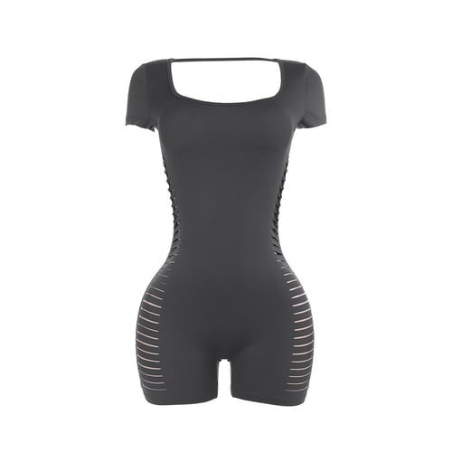 Hollowout Short Seleeves Jumpsuit