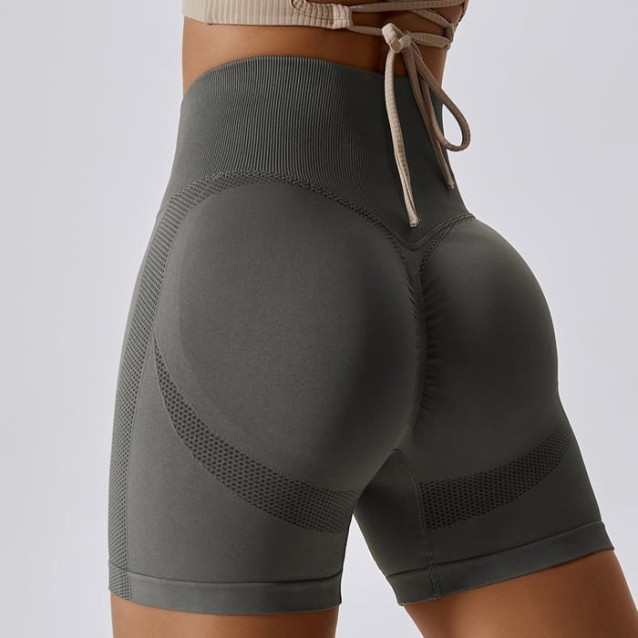 BREEHER Women High Waist Hip Lift Quick Dry Shorts