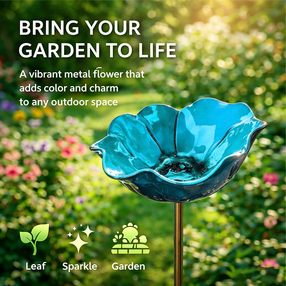 🔥Last Day 55% OFF 🔥 Colorful Metal Flower Stake for Birds, Bees & Butterflies