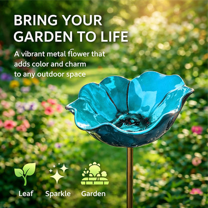 🔥Last Day 55% OFF 🔥 Colorful Metal Flower Stake for Birds, Bees & Butterflies
