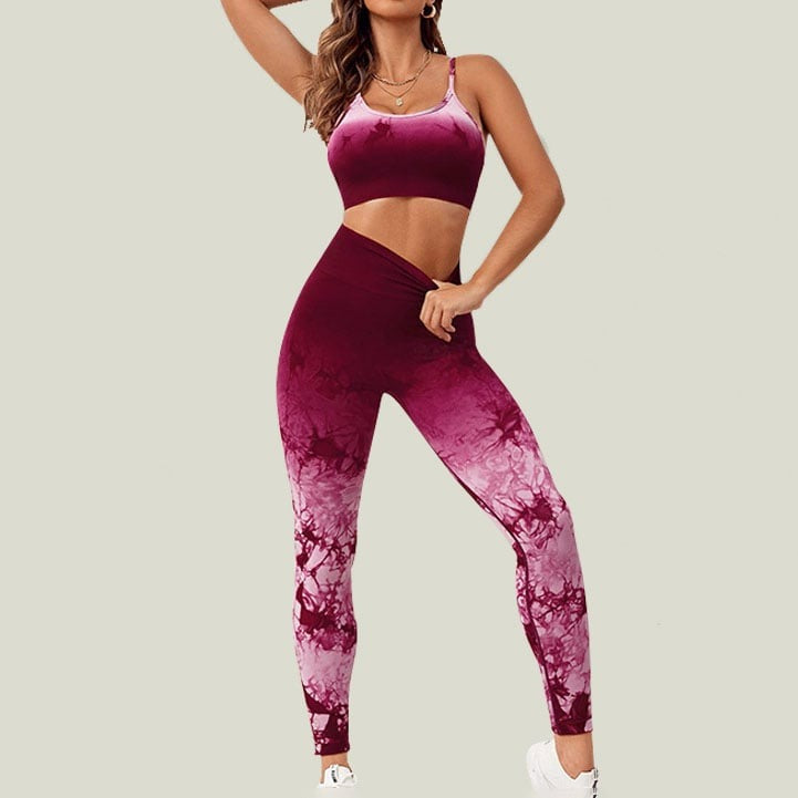BREEHER Gradient Color Hip Lifting Leggings