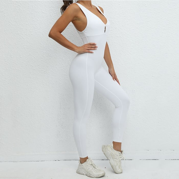 BREEHER Women Backless Sports Yoga Quick-drying Fitness Jumpsuit