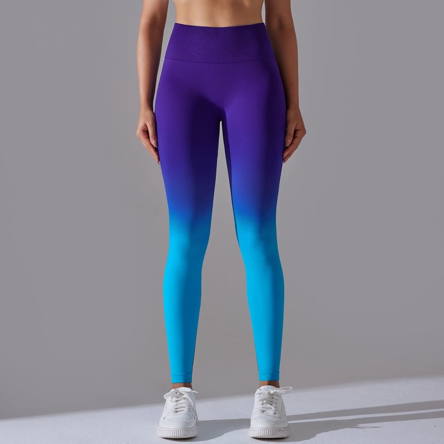 BREEHER Gradient Color Quick Drying Hip Lifting Leggings
