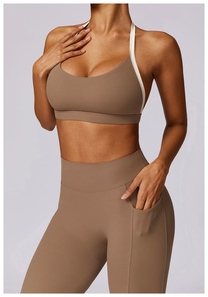 BREEHER Backless Vest Hip Lifting Two Piece Set Sports Suits