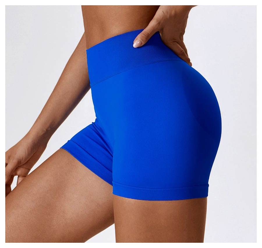 BREEHER V Waist Ruched Hip Lifting Quick Drying Shorts