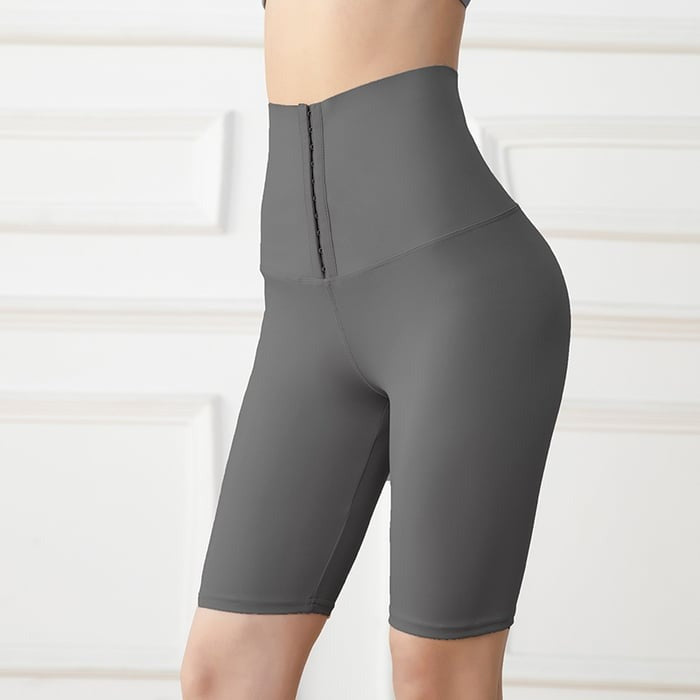 BREEHER Buckle Waist Girdle Highly Elastic Tight Shorts