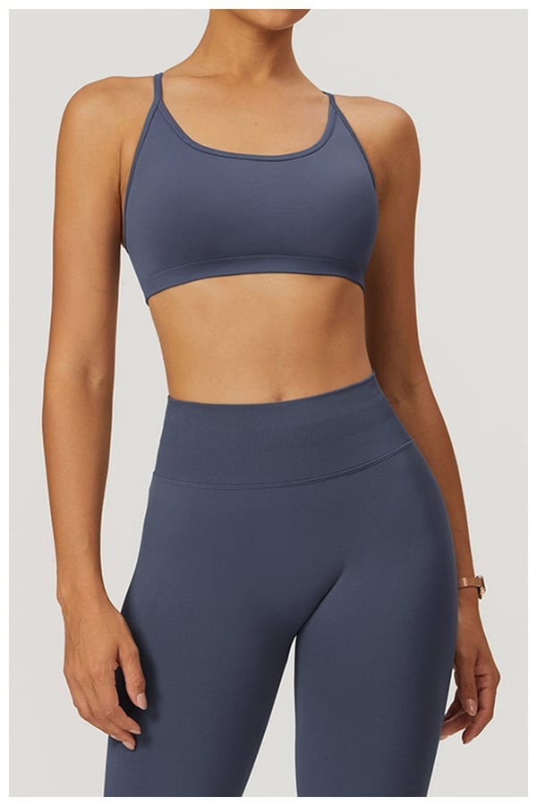 BREEHER Cross Straps Back Quick Drying Sports Bras