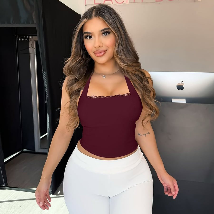 Sexy Backless Lace Vest Top