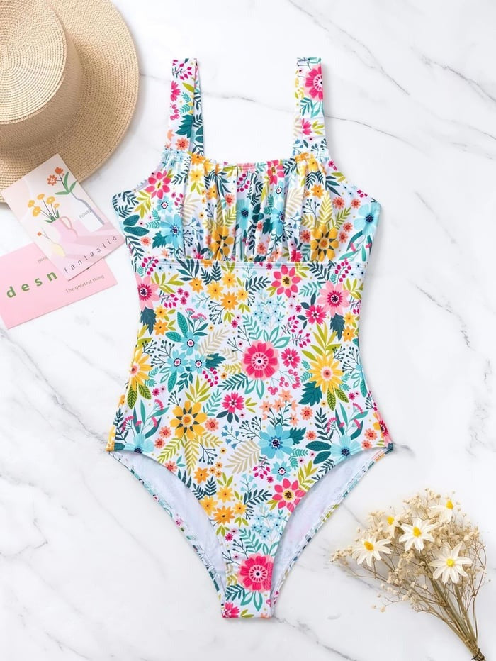 Floral Print One-piece Swimsuit