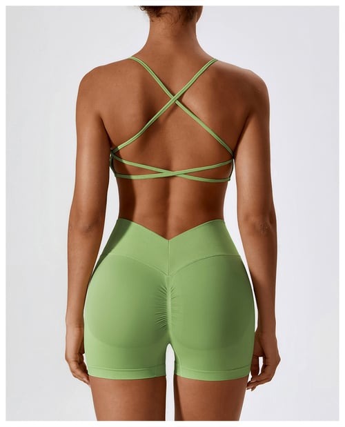 BREEHER Cross Straps Seamless Quick Drying Sports Bras