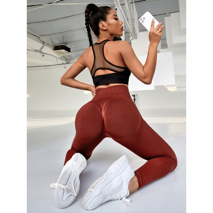 BREEHER Women's Fitness High Waist Hip Lifting Leggings
