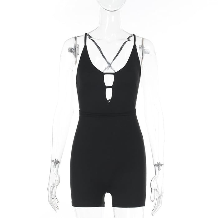 Sexy Deep V Neck Backless Jumpsuit
