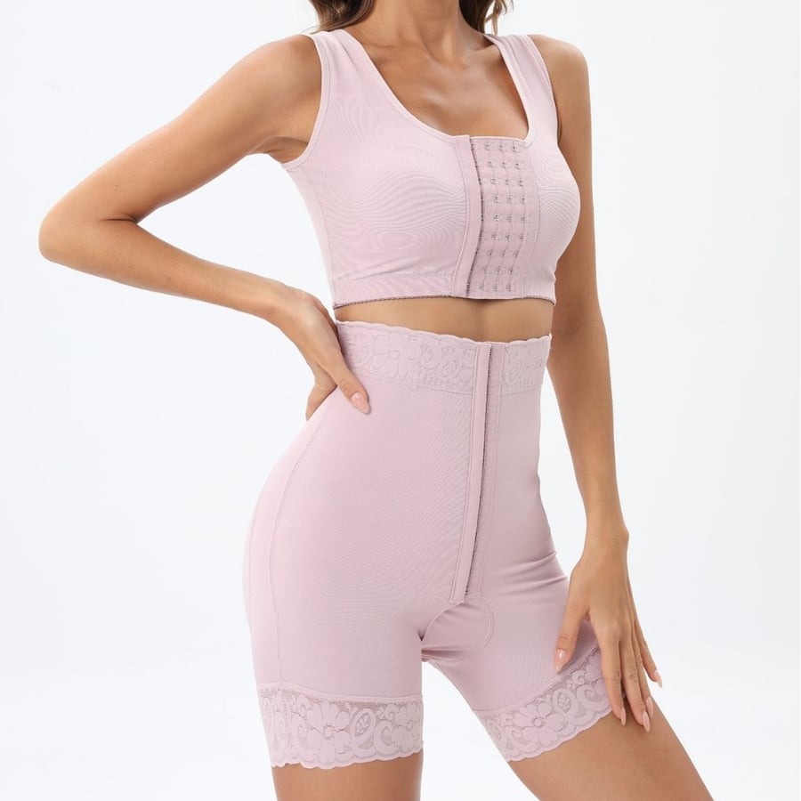 Tummy Control High-Waisted Hook Eyes Booty Lift Shaper Shorts