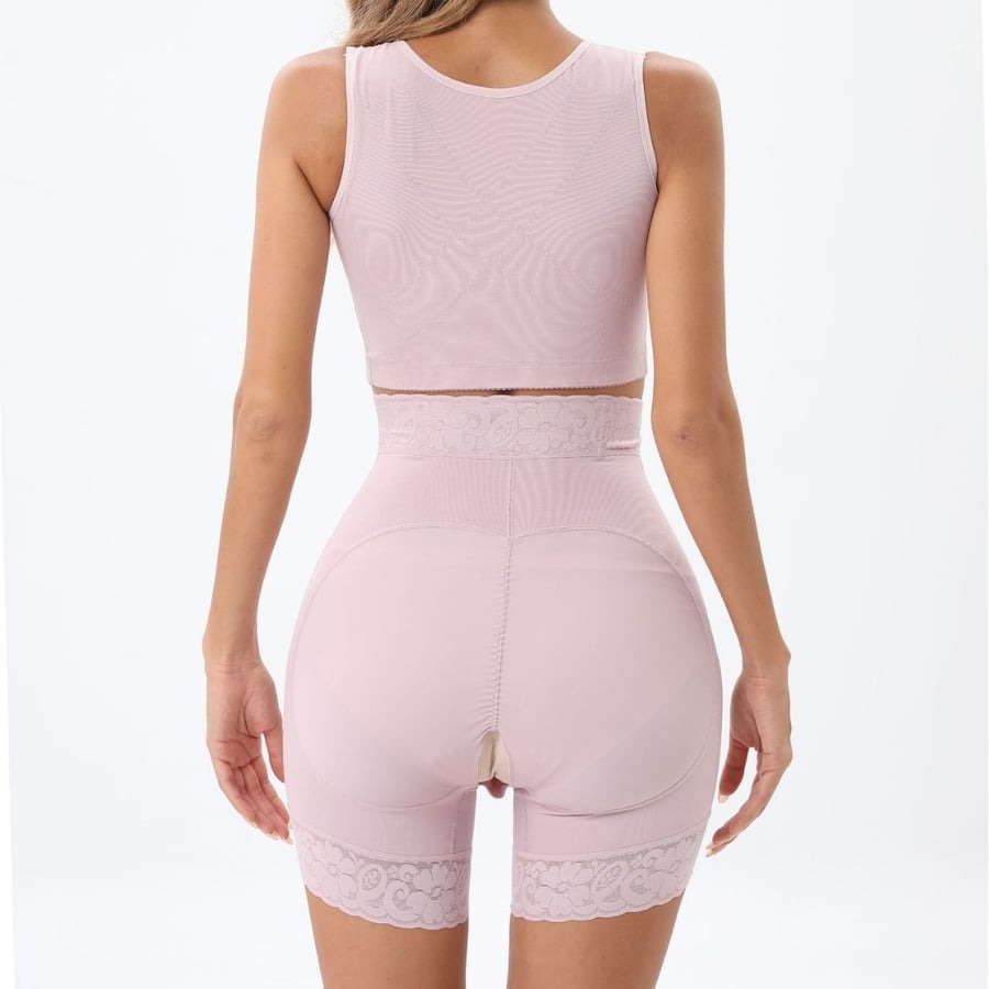 Tummy Control High-Waisted Hook Eyes Booty Lift Shaper Shorts