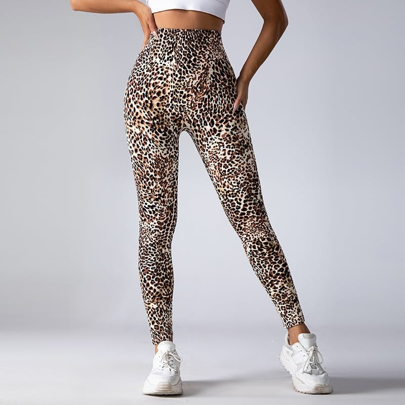 Sexy Leopard Printed Hip-Lifting Yoga Leggings