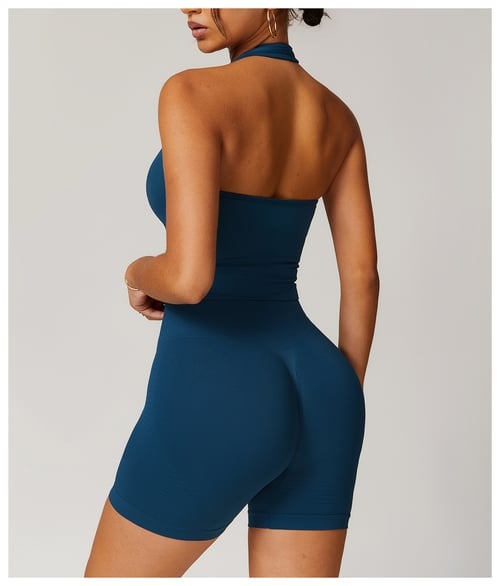 BREEHER Halter Neck Backless Quick Drying Sports Bras