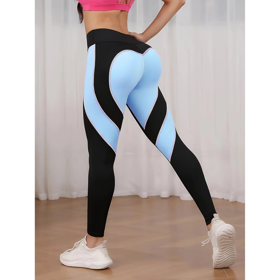 Color Splice Hip Lifting Yoga Leggings