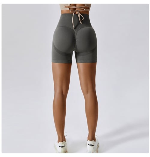 BREEHER Women High Waist Hip Lift Quick Dry Shorts