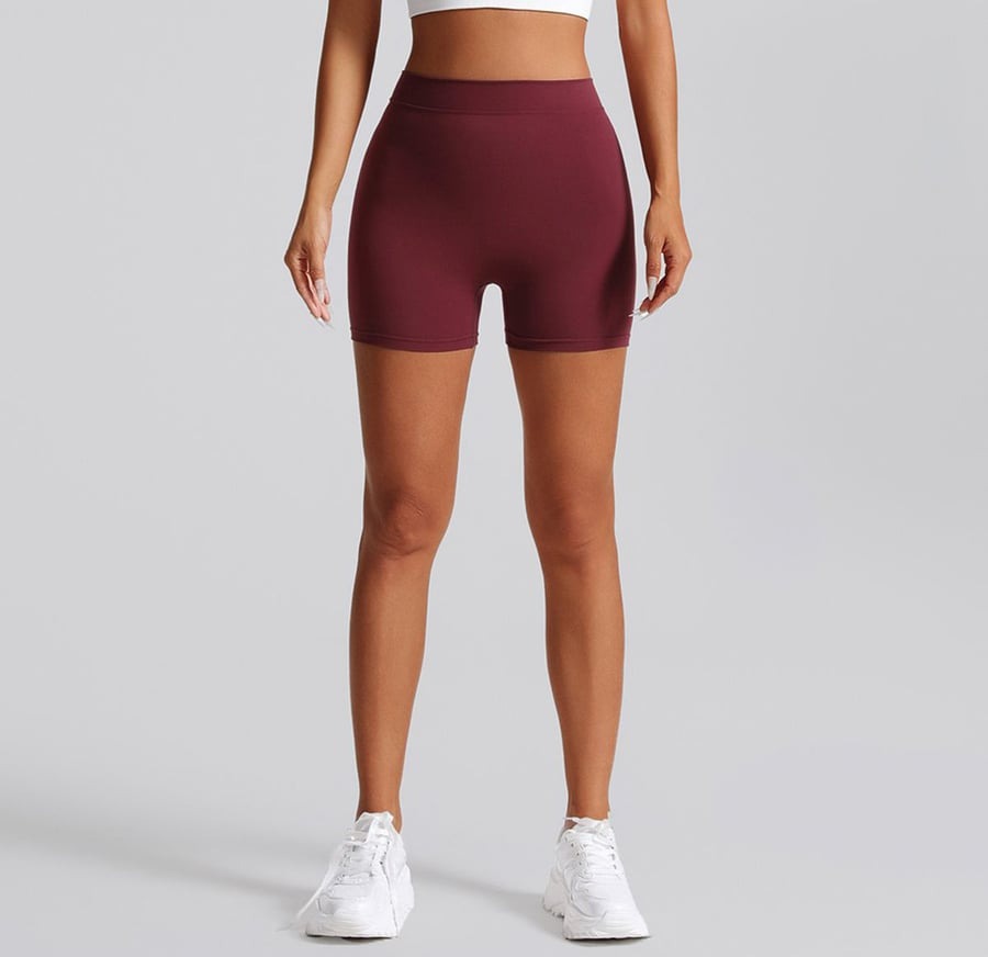 Back V High Waist Hip Lifting Yoga Shorts