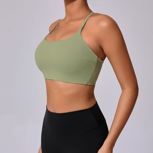BREEHER Cross Straps Quick Drying Sports Bras