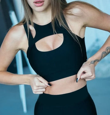 Stitching Cutout Yoga Vest Tops