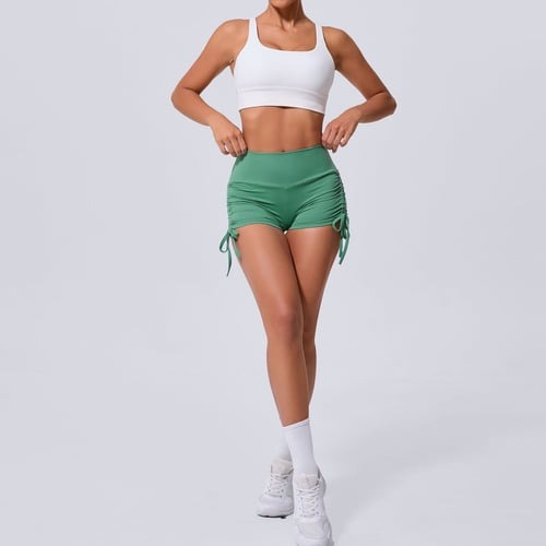 BREEHER Ruched Pocket Highly Elastic Shorts