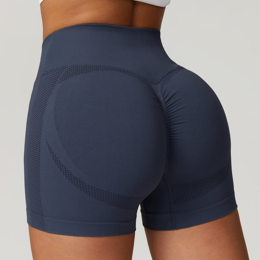 BREEHER Crossed Waist Shape High Waisted Hip Lifting Shorts