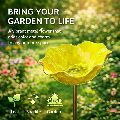 🔥Last Day 55% OFF 🔥 Colorful Metal Flower Stake for Birds, Bees & Butterflies