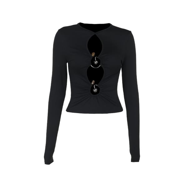 Sexy Versatile Metal Ring Hollow Top