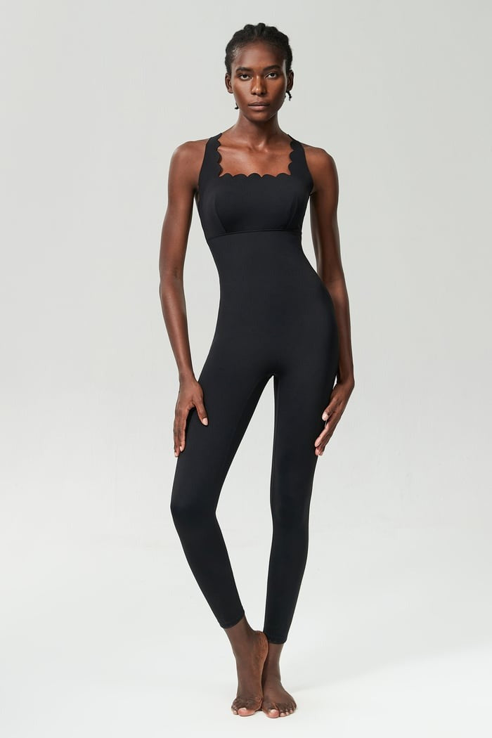 BREEHER Women Seamless Wave Design Jumpsuit
